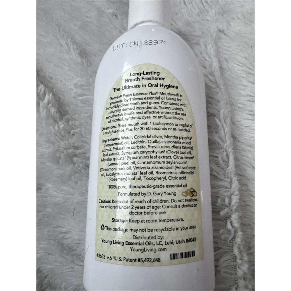 Young Living Thieves Fresh Essence Plus Mouthwash 8oz Essential Oil-Infused